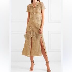 Alice McCall Bijou Bijou Metallic Crochet Knit Dress
